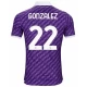 Koszulka Piłkarska ACF Fiorentina Gonzalez #22 2023-24 Domowa Męska