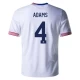 Koszulka Piłkarska Adams #4 USA Copa America 2024 Domowa Męska