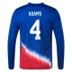 Koszulka Piłkarska Adams #4 USA Copa America 2024 Wyjazdowa Męska Długi Rękaw