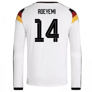 Koszulka Piłkarska Adeyemi #14 Niemcy Mistrzostwa Świata 2026 Domowa Męska Długi Rękaw