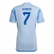 Koszulka Piłkarska Alvaro Morata #7 Hiszpania Mistrzostwa Świata 2022 Wyjazdowa Męska