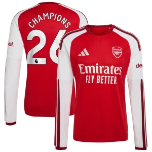 Koszulka Piłkarska Arsenal FC Champions #26 2026-27 Domowa Męska Długi Rękaw