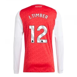 Koszulka Piłkarska Arsenal FC J. Timber #12 2025-26 Domowa Męska Długi Rękaw