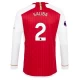 Koszulka Piłkarska Arsenal FC Saliba #2 2023-24 Domowa Męska Długi Rękaw