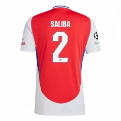 Koszulka Piłkarska Arsenal FC William Saliba #2 2024-25 UCL Domowa Męska