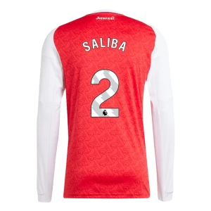 Koszulka Piłkarska Arsenal FC William Saliba #2 2025-26 Domowa Męska Długi Rękaw