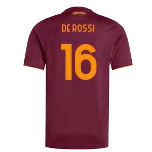 Koszulka Piłkarska AS Roma De Rossi #16 2025-26 Domowa Męska