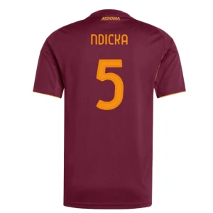 Koszulka Piłkarska AS Roma Ndicka #5 2025-26 Domowa Męska