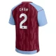 Koszulka Piłkarska Aston Villa Cash #2 2023-24 Domowa Męska