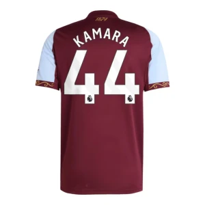 Koszulka Piłkarska Aston Villa Kamara #44 2025-26 Domowa Męska