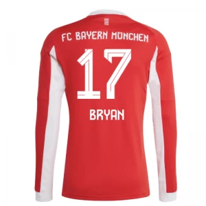 Koszulka Piłkarska Bayern Monachium Bryan #17 2025-26 Domowa Męska Długi Rękaw