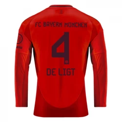 Koszulka Piłkarska Bayern Monachium De Ligt #4 2024-25 Domowa Męska Długi Rękaw