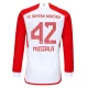 Koszulka Piłkarska Bayern Monachium Jamal Musiala #42 2023-24 Domowa Męska Długi Rękaw
