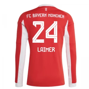 Koszulka Piłkarska Bayern Monachium Laimer #24 2025-26 Domowa Męska Długi Rękaw