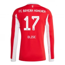 Koszulka Piłkarska Bayern Monachium Olise #17 2025-26 Domowa Męska Długi Rękaw
