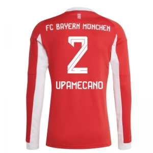 Koszulka Piłkarska Bayern Monachium Upamecano #2 2025-26 Domowa Męska Długi Rękaw