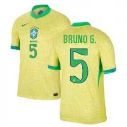 Koszulka Piłkarska Bruno G. #5 Brazylia Copa America 2024 Domowa Męska