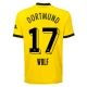 Koszulka Piłkarska BVB Borussia Dortmund Wolf #17 2023-24 Domowa Męska