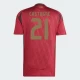 Koszulka Piłkarska Castagne #21 Belgia Mistrzostwa Europy 2024 Domowa Męska