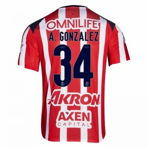 Koszulka Piłkarska CD Guadalajara A. Gonzalez #34 2025-26 Domowa Męska