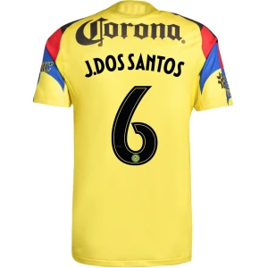 Koszulka Piłkarska Club América J. Dos Santos #6 2025-26 Domowa Męska