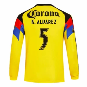 Koszulka Piłkarska Club América K. ALVAREZ #5 2025-26 Domowa Męska Długi Rękaw