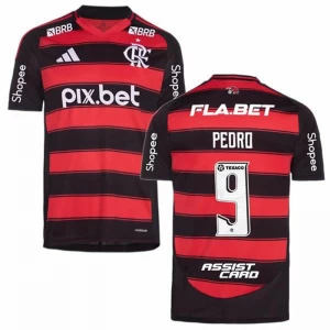 Koszulka Piłkarska CR Flamengo Pedro #9 2025-26 Sponsor Domowa Męska