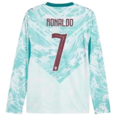 Koszulka Piłkarska Cristiano Ronaldo #7 Portugalia Mistrzostwa Świata 2026 Wyjazdowa Męska Długi Rękaw