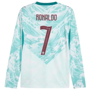 Koszulka Piłkarska Cristiano Ronaldo #7 Portugalia Mistrzostwa Świata 2026 Wyjazdowa Męska Długi Rękaw