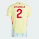 Koszulka Piłkarska Cucurella #2 Hiszpania Mistrzostwa Europy 2024 Wyjazdowa Męska