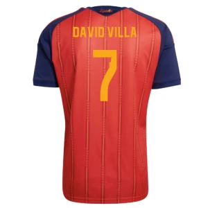 Koszulka Piłkarska David Villa #7 Hiszpania Mistrzostwa Świata 2026 Domowa Męska
