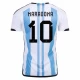 Koszulka Piłkarska Diego Maradona #10 Argentyna Mistrzostwa Świata 2022 Domowa Męska