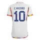 Koszulka Piłkarska Eden Hazard #10 Belgia Mistrzostwa Świata 2022 Wyjazdowa Męska