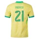 Koszulka Piłkarska Endrick #21 Brazylia Copa America 2024 Domowa Męska