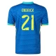 Koszulka Piłkarska Endrick #21 Brazylia Copa America 2024 Wyjazdowa Męska