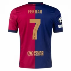 Koszulka Piłkarska FC Barcelona Ferran #7 2024-25 UCL Domowa Męska