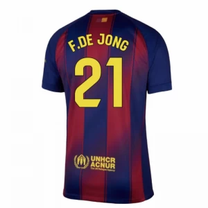 Koszulka Piłkarska FC Barcelona Frenkie de Jong #21 2025-26 Domowa Męska