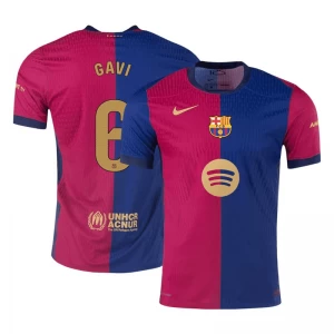 Koszulka Piłkarska FC Barcelona Gavi #6 2024-25 New Spotify Logo Domowa Męska