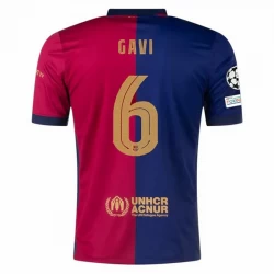 Koszulka Piłkarska FC Barcelona Gavi #6 2024-25 UCL Domowa Męska