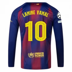 Koszulka Piłkarska FC Barcelona Lamine Yamal #10 2025-26 UCL Domowa Męska Długi Rękaw