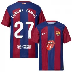 Koszulka Piłkarska FC Barcelona Lamine Yamal #27 2023-24 x Rolling Stones Domowa Męska