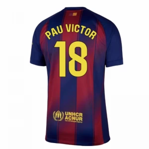 Koszulka Piłkarska FC Barcelona Pau Victor #18 2025-26 Domowa Męska