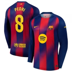 Koszulka Piłkarska FC Barcelona Pedri #8 2025-26 Domowa Męska Długi Rękaw