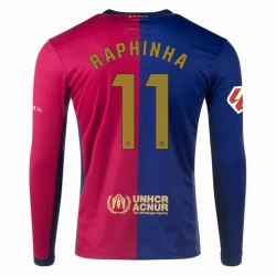 Koszulka Piłkarska FC Barcelona Raphinha #11 2024-25 Domowa Męska Długi Rękaw