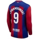 Koszulka Piłkarska FC Barcelona Robert Lewandowski #9 2023-24 Domowa Męska Długi Rękaw