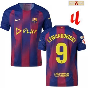Koszulka Piłkarska FC Barcelona Robert Lewandowski #9 2025-26 Clasico Domowa Męska