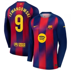 Koszulka Piłkarska FC Barcelona Robert Lewandowski #9 2025-26 Domowa Męska Długi Rękaw