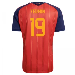 Koszulka Piłkarska Fermin #19 Hiszpania Mistrzostwa Świata 2026 Domowa Męska