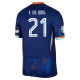 Koszulka Piłkarska Frenkie de Jong #21 Holandia Mistrzostwa Europy 2024 Wyjazdowa Męska