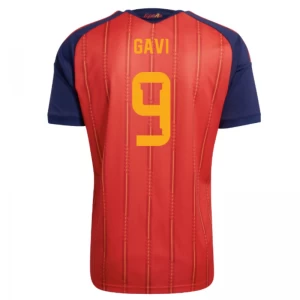 Koszulka Piłkarska Gavi #9 Hiszpania Mistrzostwa Świata 2026 Domowa Męska